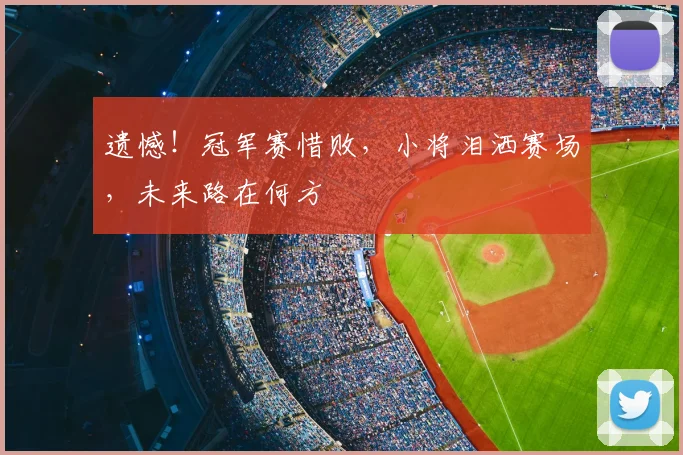 遗憾！冠军赛惜败，小将泪洒赛场，未来路在何方